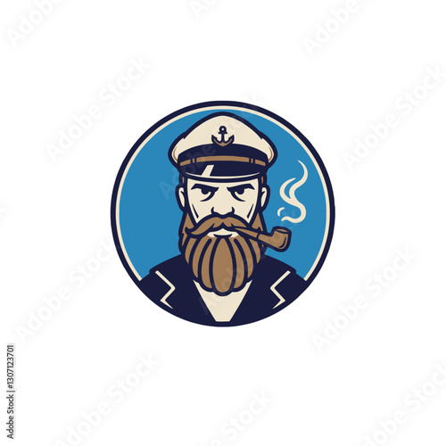 Bearded Sea Captain Logo