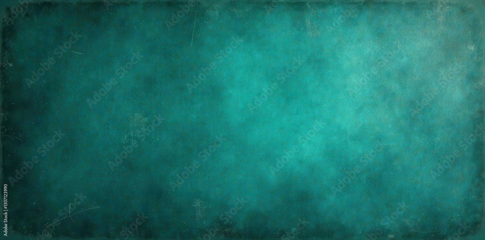 Obraz premium Deep teal backdrop, heavy grunge, vintage scratches and drips , damaged, art