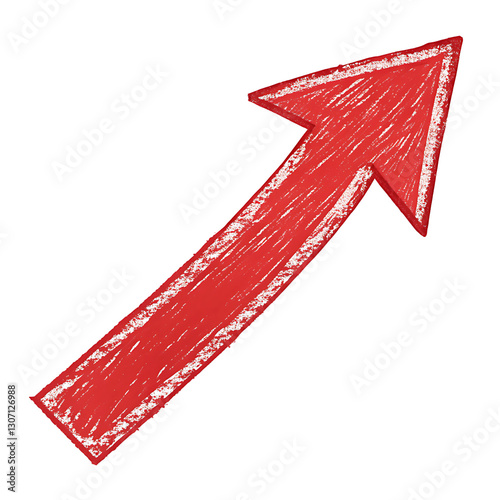 Hand-Drawn Red Curved Arrow: Ultimate Design Element for Viral Marketing and Creative Breakthrough!