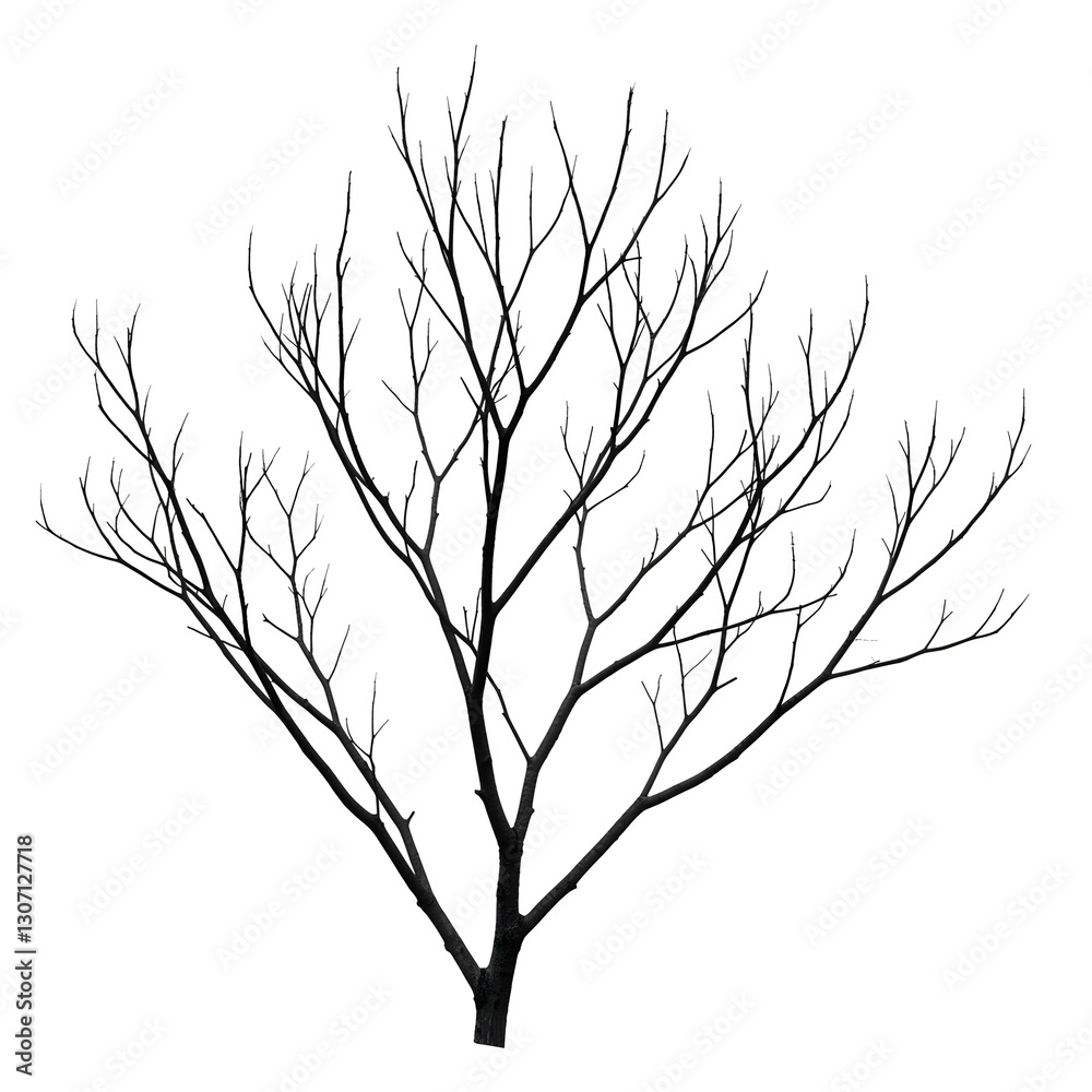 Fototapeta premium Dry branches, white background