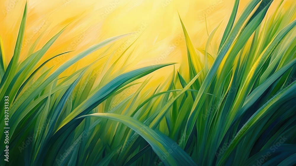 A peaceful close-up of grass blades bathed in the warm light of the setting sun. A peaceful close-up of grass blades bathed in the warm light of the setting sun.