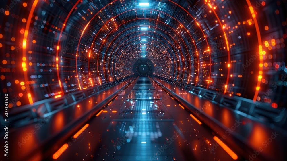 An interactive holographic display of a digital twin monitoring a simulated data center featuring virtual servers firewalls and security protocols actively visualizing data flow. An interactive holographic display of a digital twin monitoring a simulated data center featuring virtual servers firewalls and security protocols actively visualizing data flow.