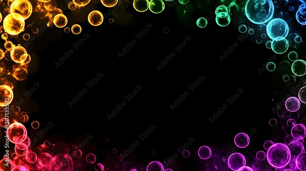 Gradient bubble-themed text frame Gradient bubble-themed text frame