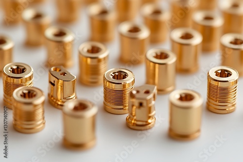 Golden Components on White Surface