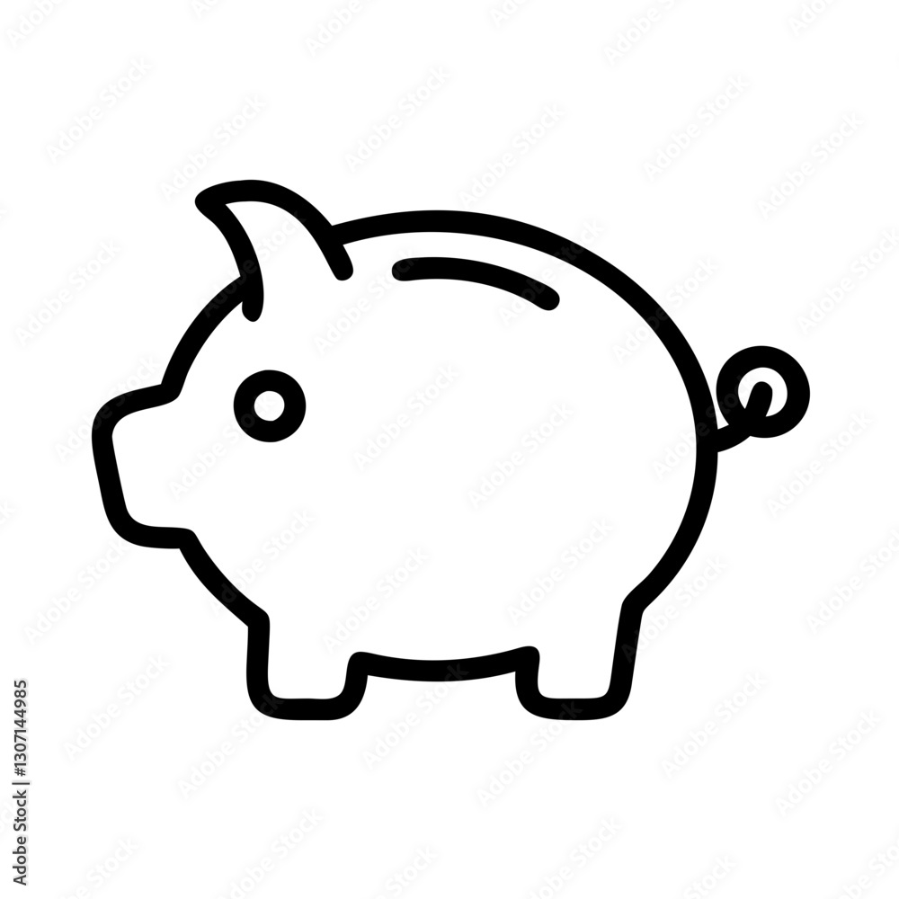 Piggy Bank Icon Vector Illustration Piggy Bank Icon Vector Illustration