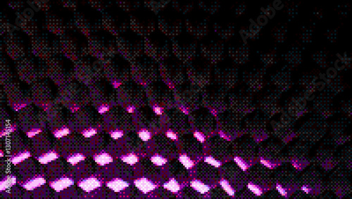 Pixelated Halftone Dot Art Background