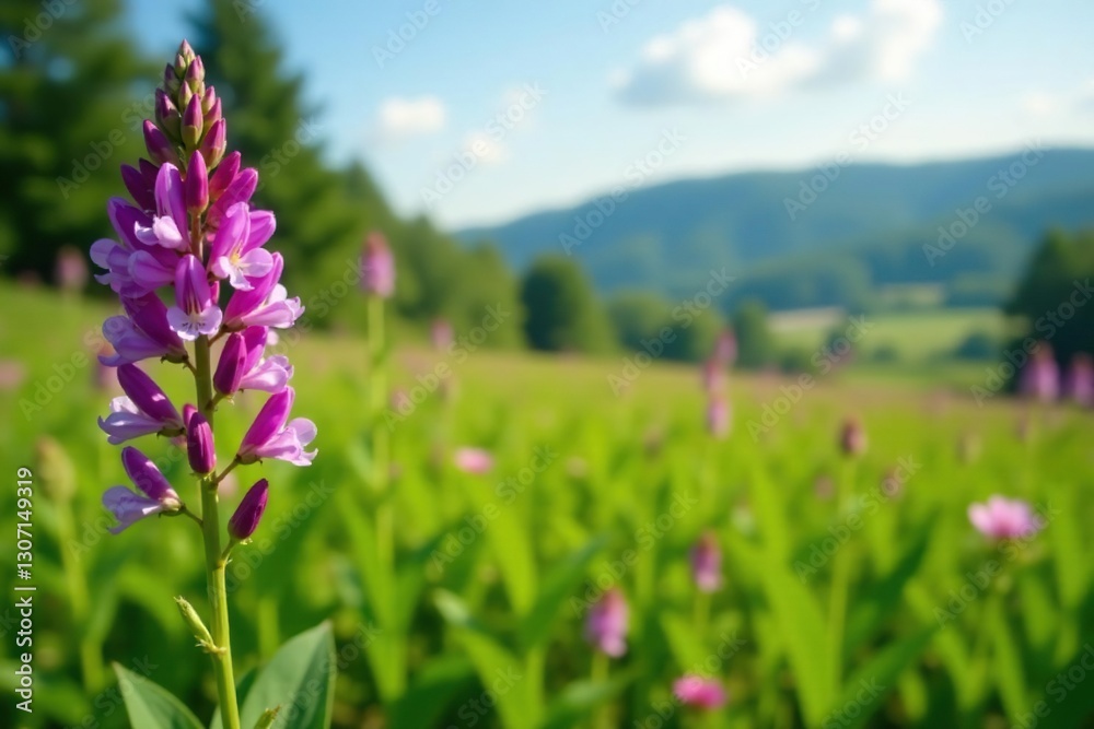 Tufted vetch in a field with other wildflowers and foliage, wildflower, flowers, nature Tufted vetch in a field with other wildflowers and foliage, wildflower, flowers, nature