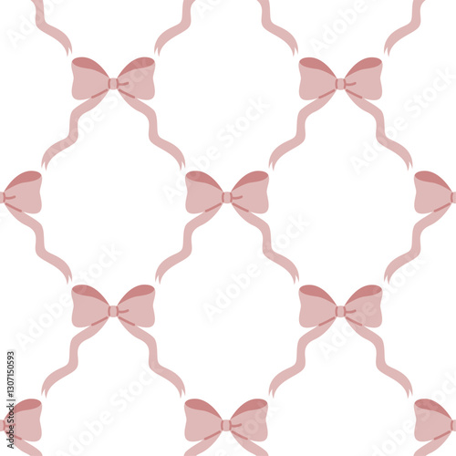 cute, cozy pattern of pink bows