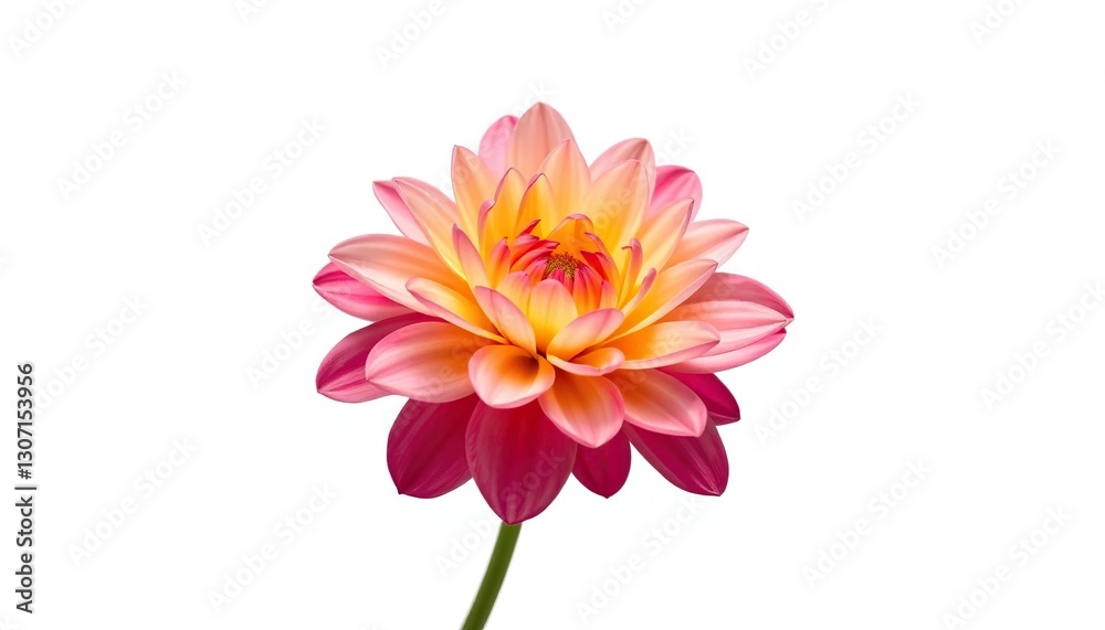 A single vibrant bloom, petals unfurled, isolated on pure white, stock photo, nature photography A single vibrant bloom, petals unfurled, isolated on pure white, stock photo, nature photography