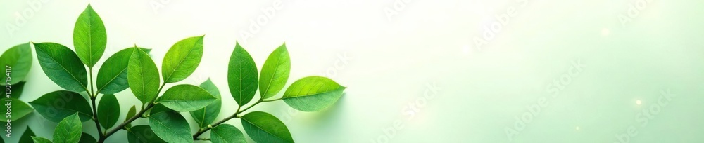 Foliage isolated on white background with subtle texture, green leaves, serene Foliage isolated on white background with subtle texture, green leaves, serene