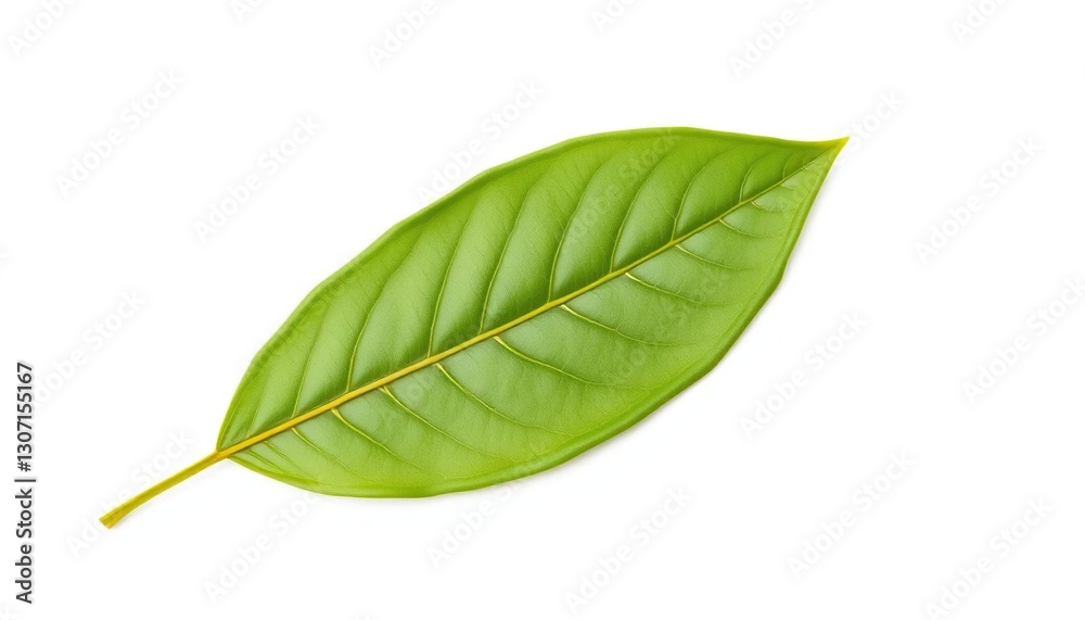 Obraz premium Single leaf, isolated on pure white background, image, single