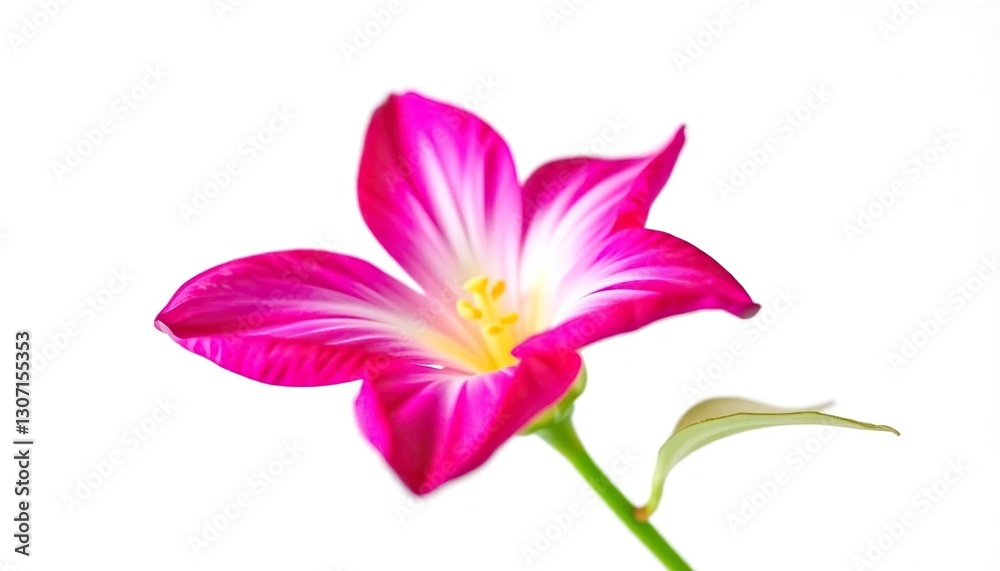 A single, vibrant bloom isolated against a pure white backdrop, botanical, elegance A single, vibrant bloom isolated against a pure white backdrop, botanical, elegance