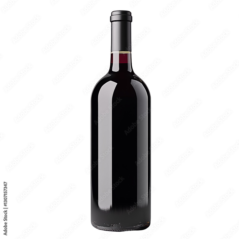 A simple photograph of an empty wine bottle with its cap on. A simple photograph of an empty wine bottle with its cap on.