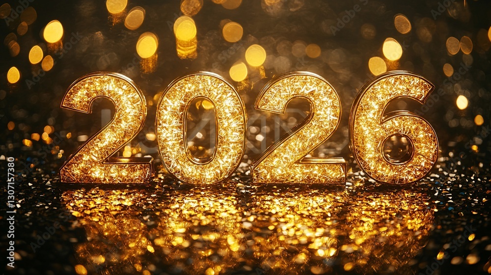 Sparkling 2026 New Year's Eve celebration. Sparkling 2026 New Year's Eve celebration.