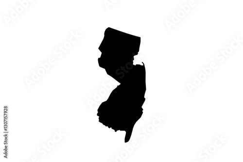 Map of New Jersey state, US