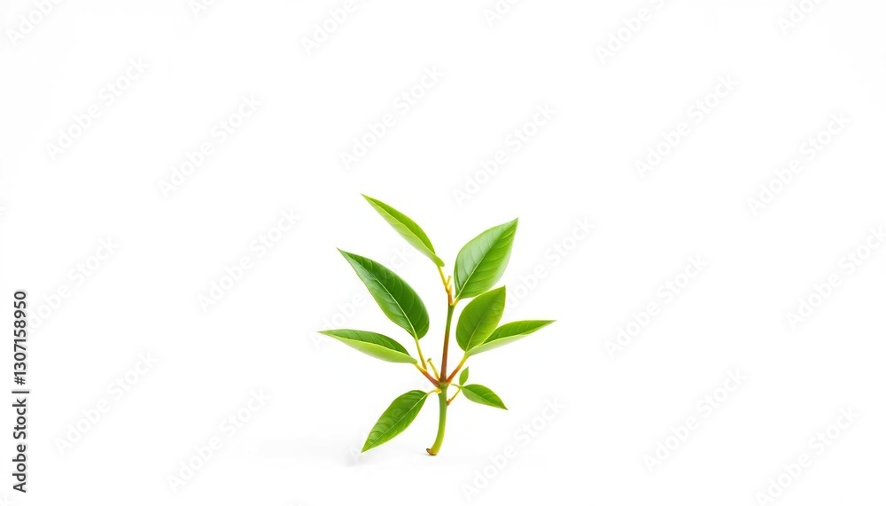 Single vibrant green plant, isolated on pure white backdrop, background, greenery Single vibrant green plant, isolated on pure white backdrop, background, greenery