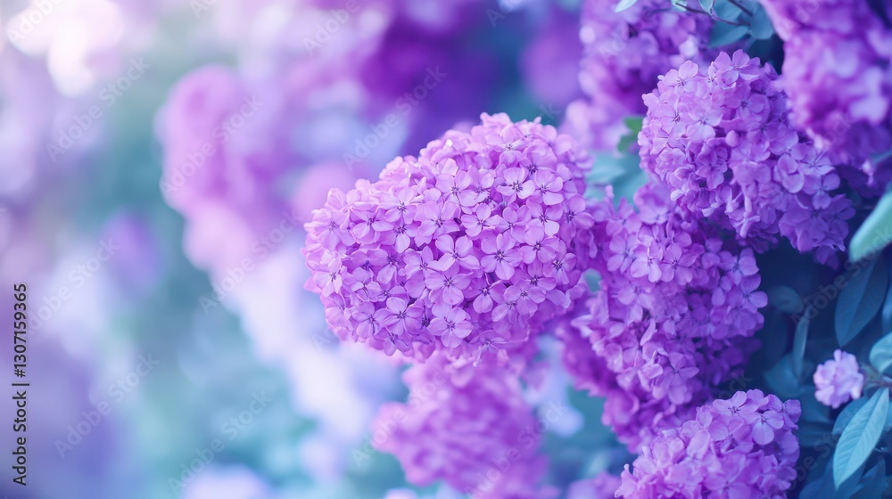 Petal Palette: A close-up of vibrant hydrangeas blooms displays the captivating textures and hues of nature in a stunning floral composition. Petal Palette: A close-up of vibrant hydrangeas blooms displays the captivating textures and hues of nature in a stunning floral composition.