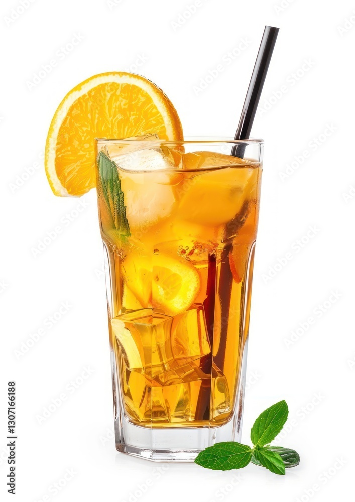 Refreshing iced tea with lemon Refreshing iced tea with lemon