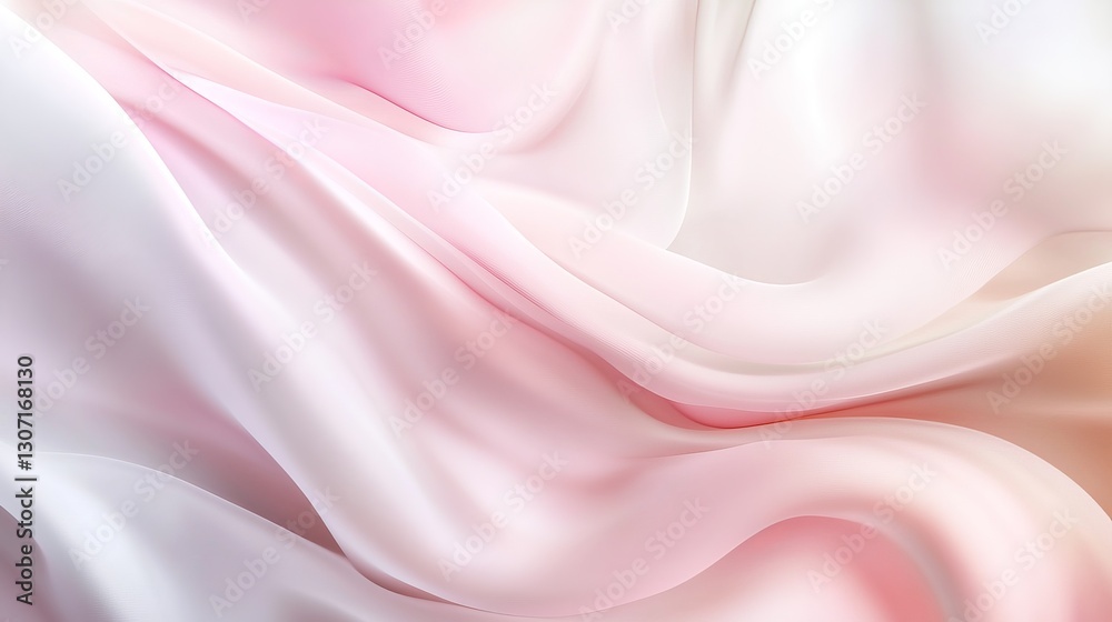 Obraz premium Pastel abstract gradient with soft pink and beige hues, gently blending with blurred edges, creating a dreamy and peaceful atmosphere