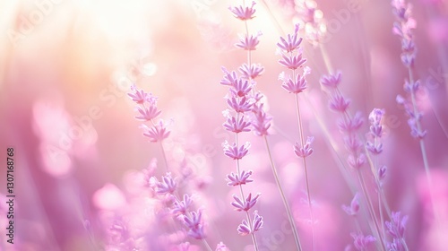 Pastel pink and lavender gradient, softly glowing with blurred edges, evoking a calm and peaceful mood