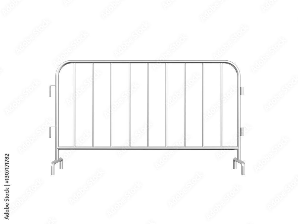 Crowd control barrier. Isolated. 3d illustration. Crowd control barrier. Isolated. 3d illustration.