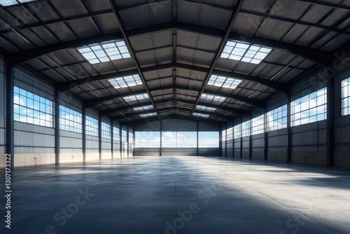 Wallpaper Mural Modern Concrete Hall Design. AI generated illustration. Torontodigital.ca