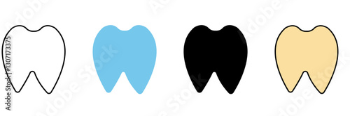 Tooth concept line icon. Simple element illustration.