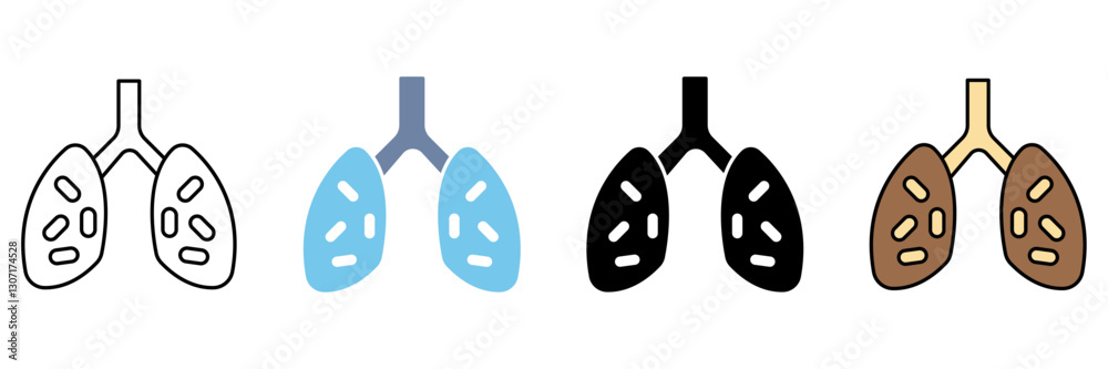 Lungs concept line icon. Simple element illustration.