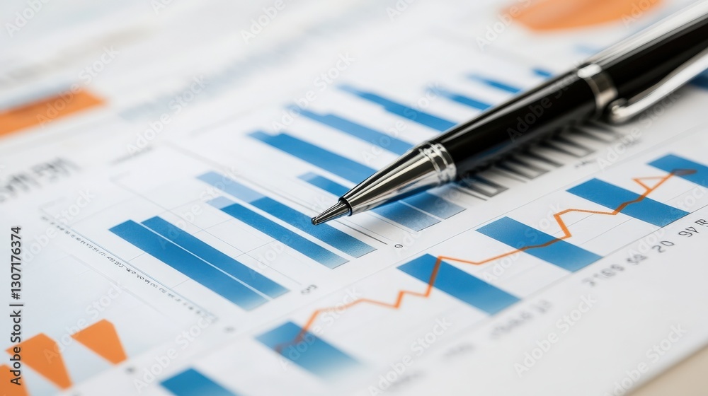 Close-Up of Business Data Analysis with Bar Graphs and Trend Lines Depicting Financial Performance and Insights on Professional Documents and Charts Close-Up of Business Data Analysis with Bar Graphs and Trend Lines Depicting Financial Performance and Insights on Professional Documents and Charts