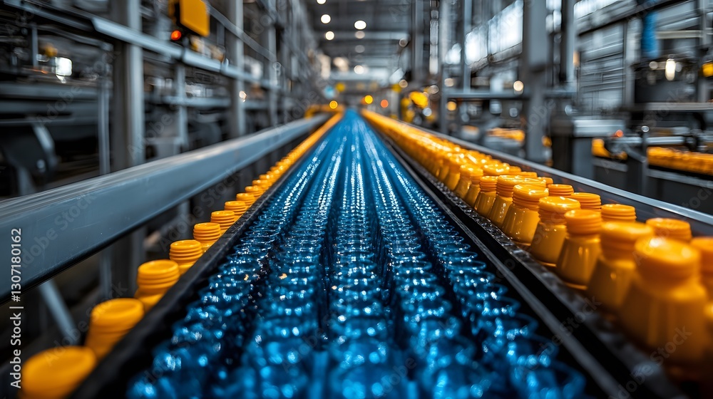 Obraz premium Recycling facility processing reusable materials for a circular economy approach