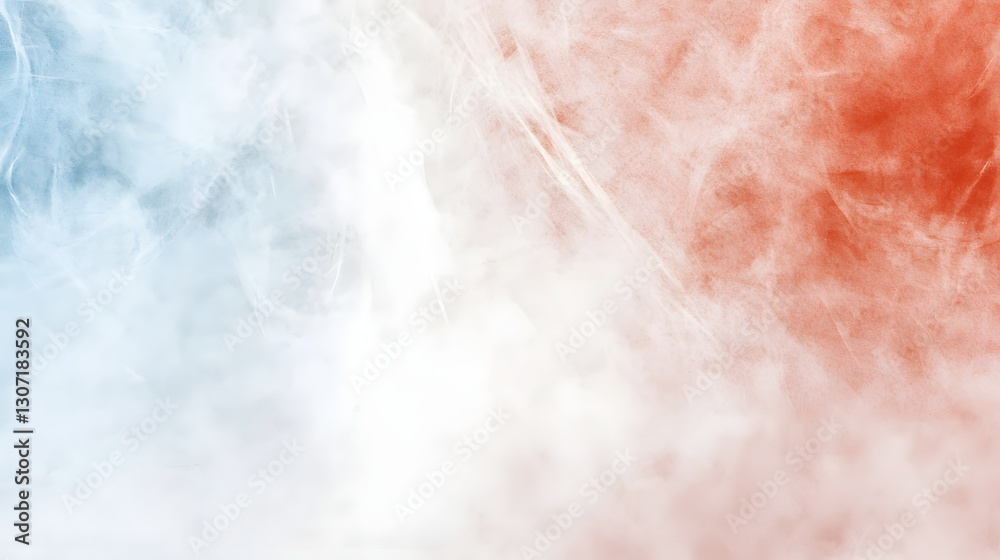 Fototapeta premium Abstract Colorful Smoke Backgrounds in Blue, Red, and White Shades for Creative Design Projects