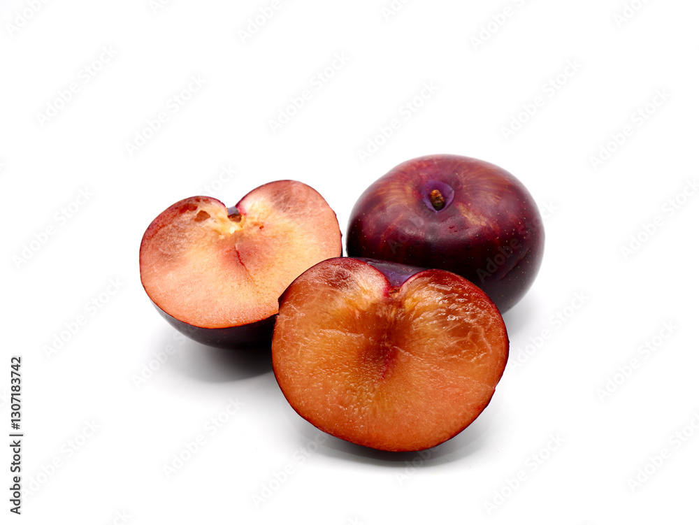 Black Plum Australia is a small, oval-shaped fruit with dark purple skin and juicy, sweet flesh Black Plum Australia is a small, oval-shaped fruit with dark purple skin and juicy, sweet flesh