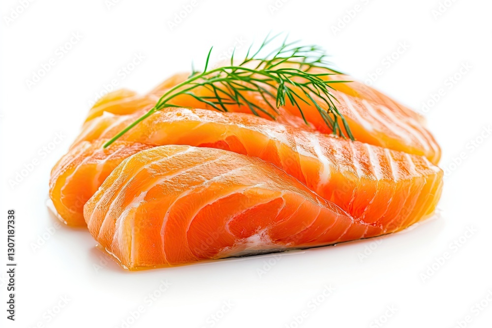 Gravlax slice isolated on white background Gravlax slice isolated on white background