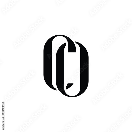 CO monogram logo design letter text name symbol monochrome logotype alphabet character simple logo