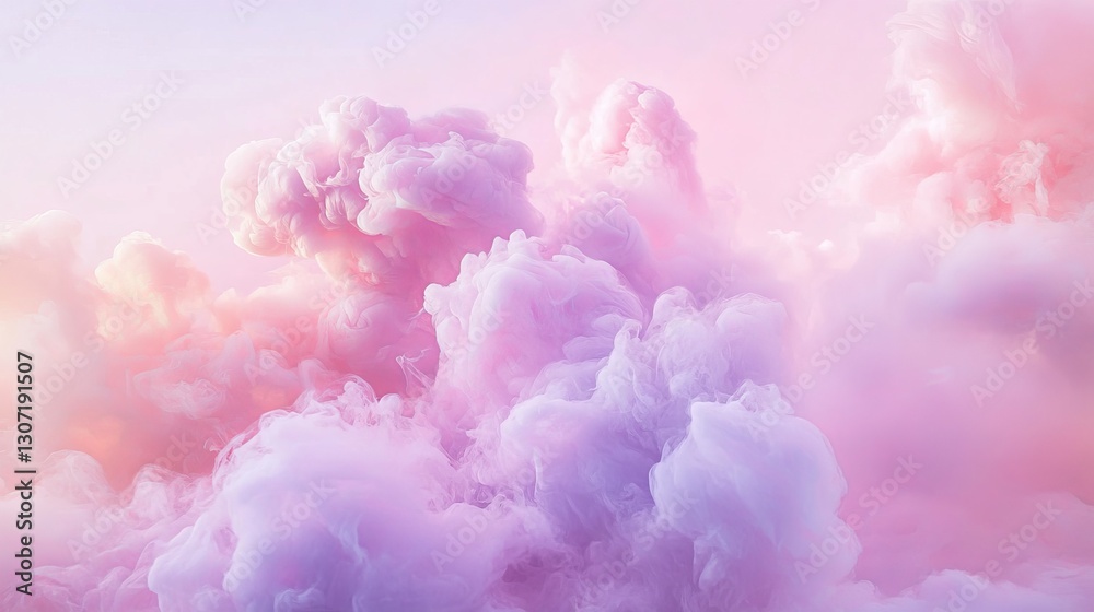 Fototapeta premium Soft pastel gradient with light pink and purple hues, blending gently, creating a dreamy and calming aesthetic