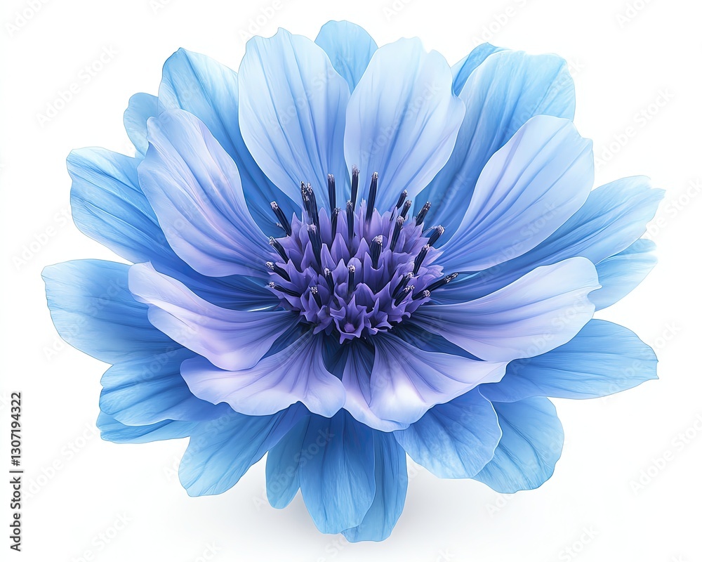 Obraz premium Vibrant blue flower with delicate petals.