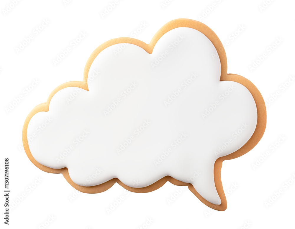 Speech bubble icon png cookie art shape, transparent background Speech bubble icon png cookie art shape, transparent background