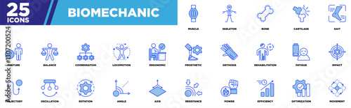 Biomechanic Iconset Blue White