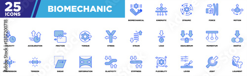 Biomechanic Iconset Blue White