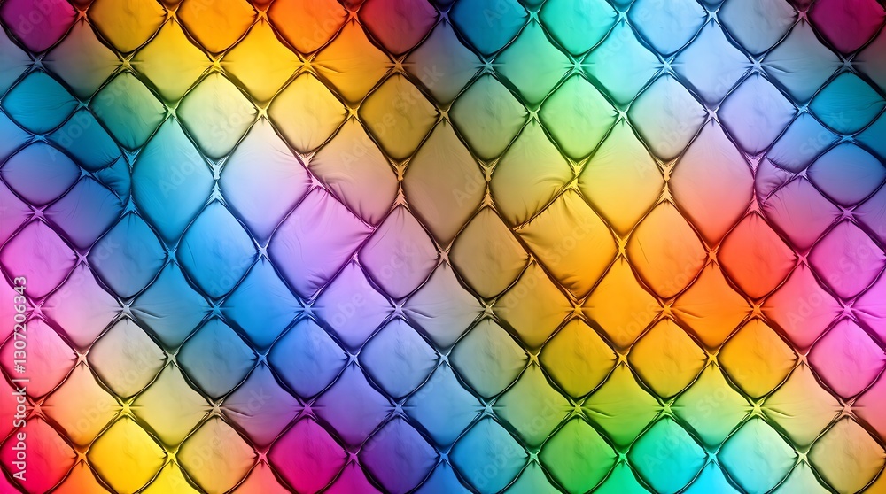 Rainbow Grid: A vibrant and captivating digital artwork features a repeating grid pattern filled with a spectrum of radiant colors, evoking feelings of joy, creativity, and modern design. Rainbow Grid: A vibrant and captivating digital artwork features a repeating grid pattern filled with a spectrum of radiant colors, evoking feelings of joy, creativity, and modern design.