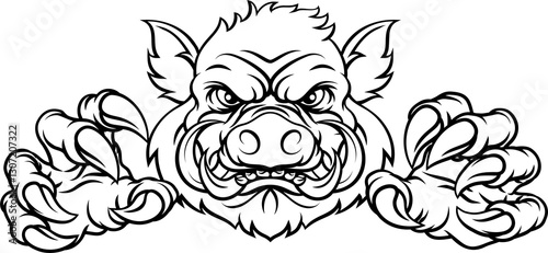 Boar Wild Hog Razorback War...