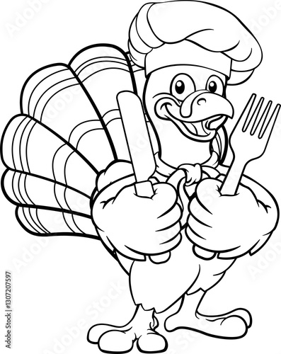 Turkey Thanksgiving Cartoon...