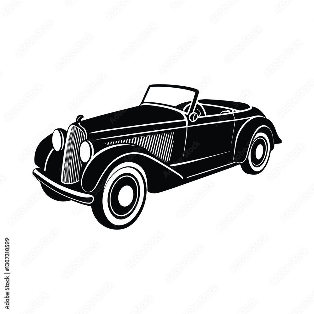 Obraz premium retro car vector on white background