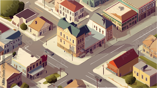 Exploring Fredericksburg- An Isometric View of Texas Heritage .eps