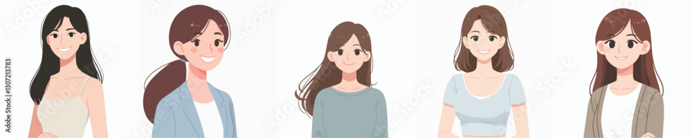 Vector set of young womenfemale, young, woman, girl, vector, set, person, character, cartoon, illustration, people, isolated, happy, adult, flat, collection, gesture, emotion, business, face, design, Vector set of young womenfemale, young, woman, girl, vector, set, person, character, cartoon, illustration, people, isolated, happy, adult, flat, collection, gesture, emotion, business, face, design,