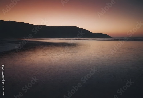 Minimalistic background/backdrop. Sunset over the sea