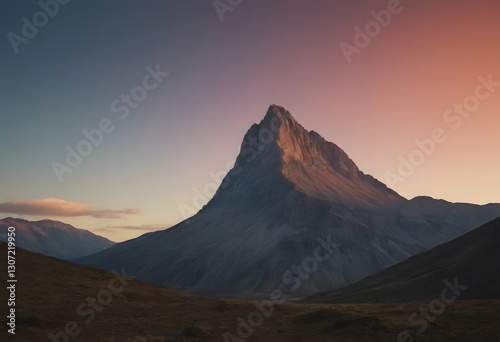 Minimalistic background/backdrop. Sunset in the mountains