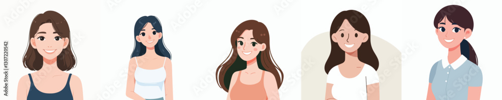 Vector set of young womenfemale, young, woman, girl, vector, set, person, character, cartoon, illustration, people, isolated, happy, adult, flat, collection, gesture, emotion, business, face, design, Vector set of young womenfemale, young, woman, girl, vector, set, person, character, cartoon, illustration, people, isolated, happy, adult, flat, collection, gesture, emotion, business, face, design,