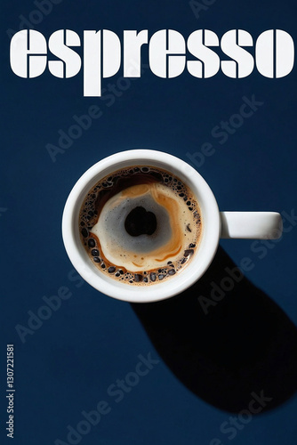 Espresso aesthetics: minimalism, contrast and deep flavor. generative AI