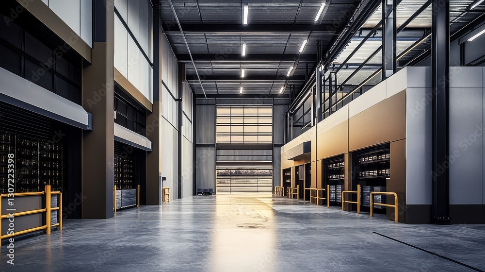 A realistic depiction of a commercial dock station for freight handling. A realistic depiction of a commercial dock station for freight handling.